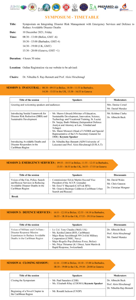 Event Timetable